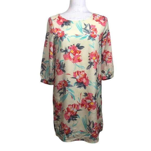 Everly Flower Pattern Sheath Dress - Picture 1 of 11